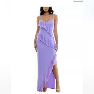 Lavender ruffle dress